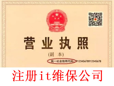 注冊it維保公司